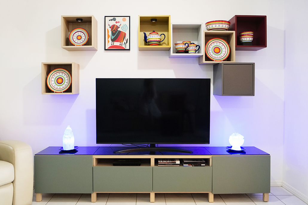 Home retreat wall feature.