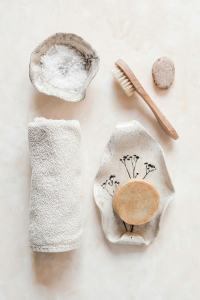 at-home spa day - gather supplies