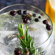 Gin infusions - two glasses viewed from above