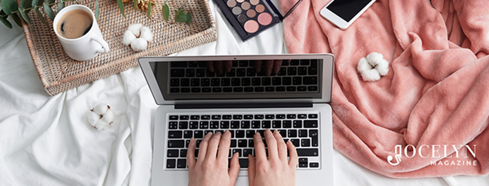 Lifestyle balance - woman working on a laptop