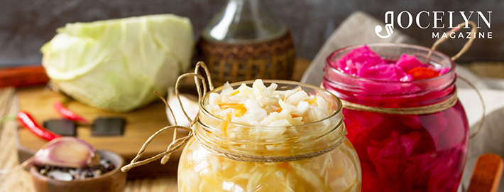Sauerkraut in jars
