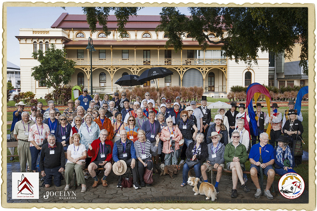 Citroen Car Club of Qld_Cit-In 2025, Maryborough Qld. Cit-In 2025 group photo in Queens Park