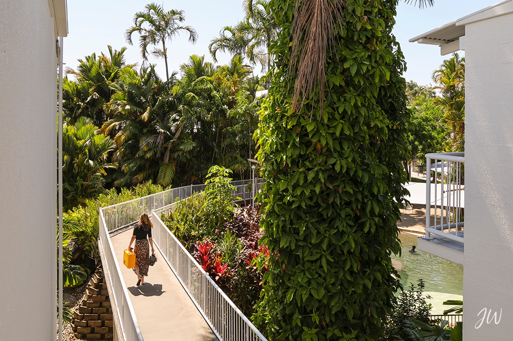 Oaks Port Douglas - woman walking up ramp