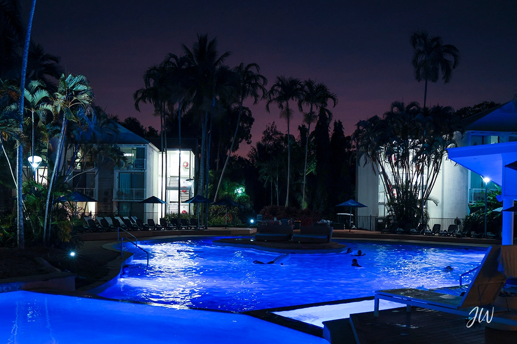 Oaks Port Douglas - night pool scene