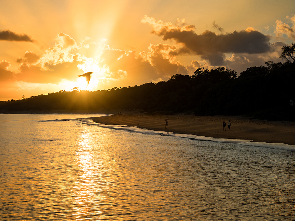 Coastal lifestyle Australia sunrise Hervey Bay beach