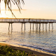 Hervey Bay Esplanade sunrise at Torquay jetty on the Fraser Coast Queensland